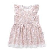 Aster & Oak Pink Floral Ruffle Dress-dresses-and-skirts-Bambini