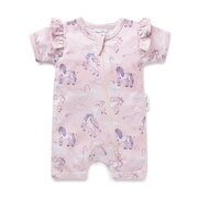 Aster & Oak Unicorn Zip Romper -bodysuits-and-rompers-Bambini