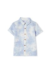 Milky Tie Dye Linen Shirt-tops-Bambini