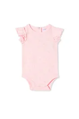 Milky Rosebud Rib Bubbysuit-bodysuits-and-rompers-Bambini