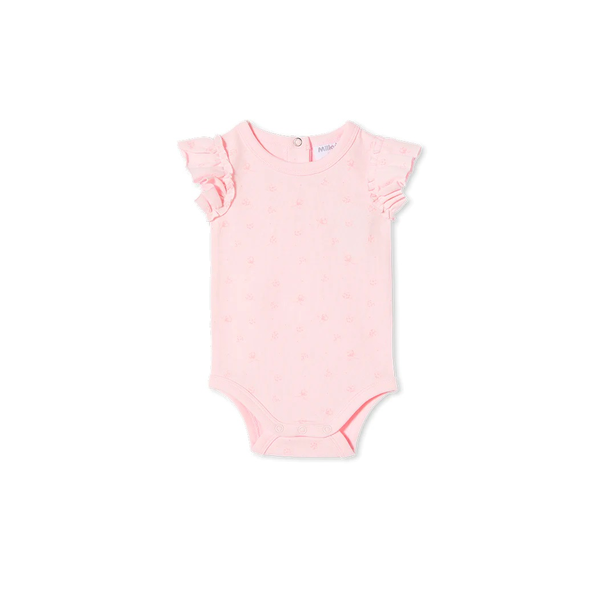 Milky Rosebud Rib Bubbysuit