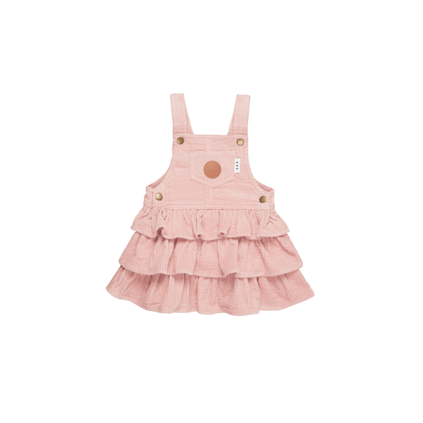 Huxbaby Cord Overall Frill Dress