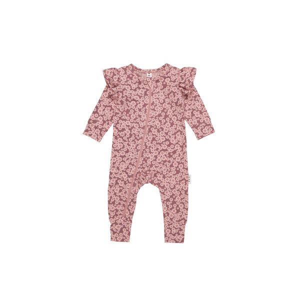 Huxbaby Flower Bear Zip Romper