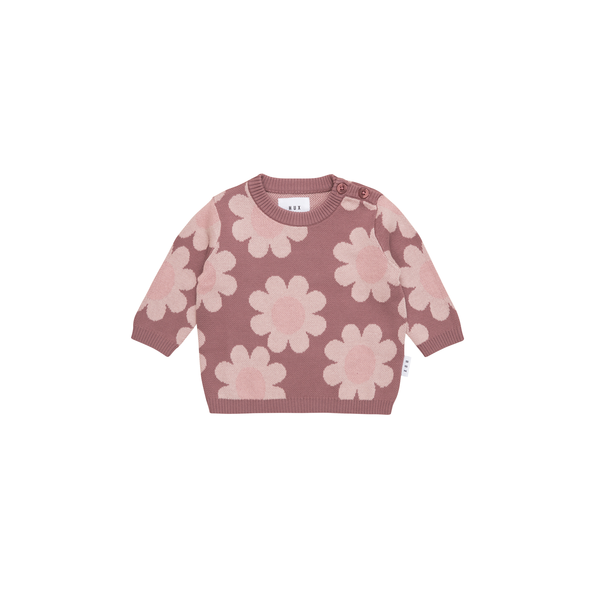 Huxbaby Flower Knit Jumper