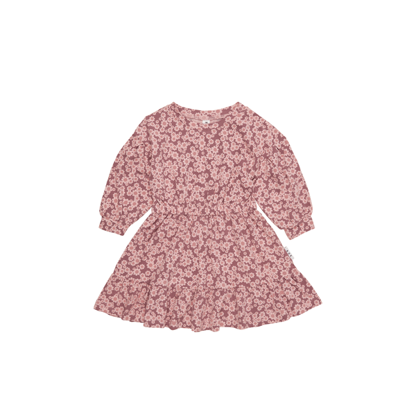 Huxbaby Flower Bear Drop Shoulder Dress