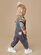 Huxbaby Rainbow Smiley Terry Overalls