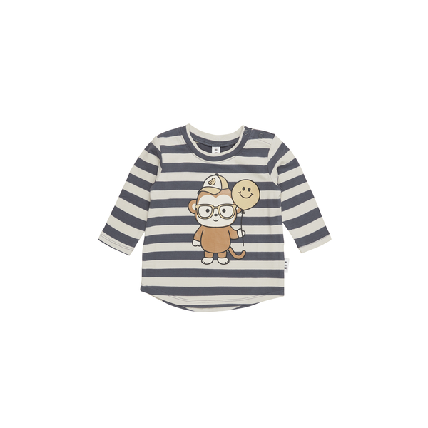 Huxbaby Monkey Stripe Top