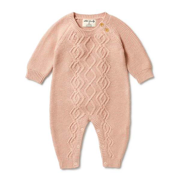 Wilson & Frenchy Cable Knit Growsuit