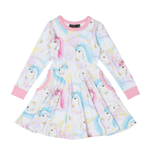 Rock Your Kid Fantasia LS Waisted Dress