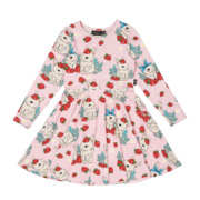 Rock Your Kid Berry Bunny LS Waisted Dress-dresses-and-skirts-Bambini