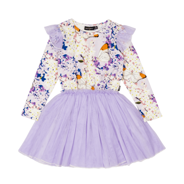 Rock Your Kid Lilac Florals LS Circus Dress