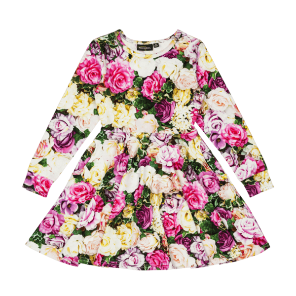Rock Your Kid Flower Wall Waisted Dress