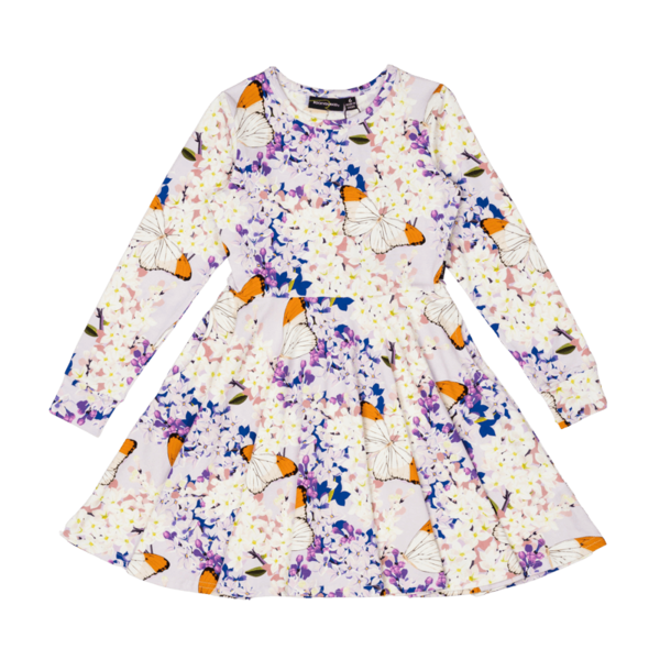 Rock Your Kid Lilac Florals Waisted Dress
