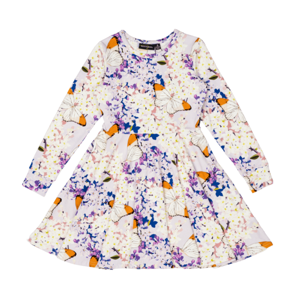 Rock Your Kid Lilac Florals Waisted Dress