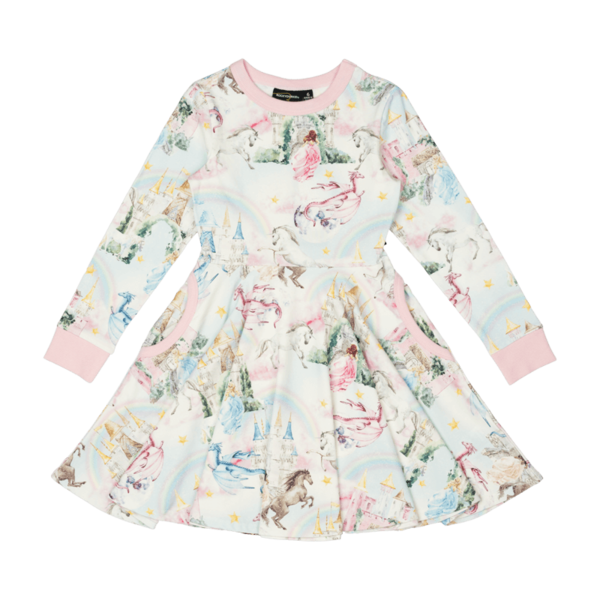 Rock Your Kid Fairy Tales LS Waisted Dress