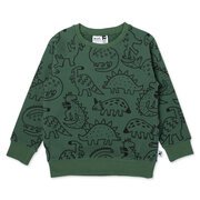 Minti Sketched Dinos Furry Crew-tops-Bambini