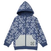 Minti Bones Furry Zip Up-jackets-and-cardigans-Bambini