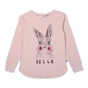 Minti Hello Bye Bunny Bear Tee-tops-Bambini