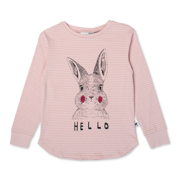 Minti Hello Bye Bunny Bear Tee