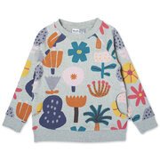 Minti Floral Garden Furry Crew-tops-Bambini
