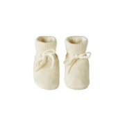 Nature Baby Merino Knit Drawstring Booties-footwear-Bambini