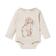 Aster & Oak Bunny Print Onesie-bodysuits-and-rompers-Bambini