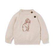 Aster & Oak Bunny Knit Jumper-tops-Bambini