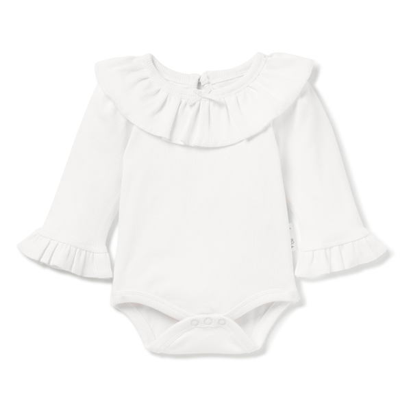 Aster & Oak Rib Ruffle Onesie