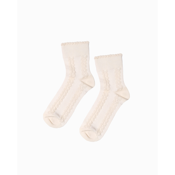 The Girl Club Cable Cotton Socks
