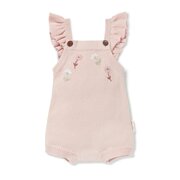Aster & Oak Ruffle Knit Romper-bodysuits-and-rompers-Bambini