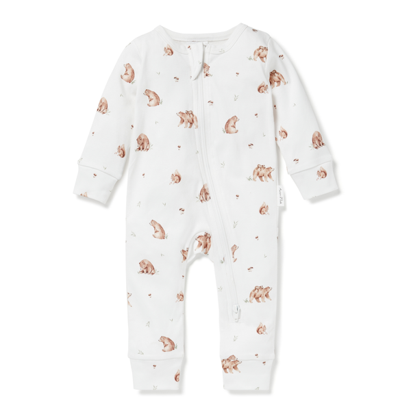 Aster & Oak Little Bear Zip Romper