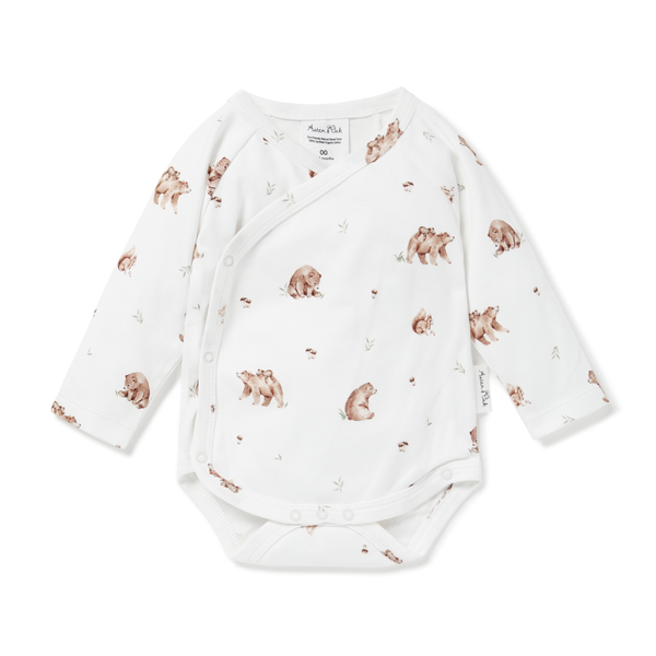 Aster & Oak Little Bear Kimono Bodysuit