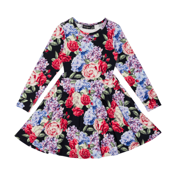 Rock Your Kid Midnight Floral Waisted Dress