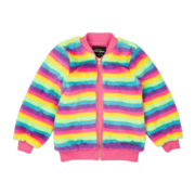 Rock Your Kid Stripe Faux Fur Jacket-jackets-and-cardigans-Bambini