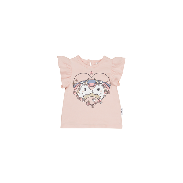 Huxbaby Unicorn Heart Frill T-Shirt