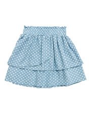 Radicool Hearts Chambray Rara Skirt-dresses-and-skirts-Bambini