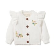 Aster & Oak Pointelle Knit Cardigan-jackets-and-cardigans-Bambini