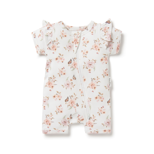 Aster & Oak Butterfly Zip Romper