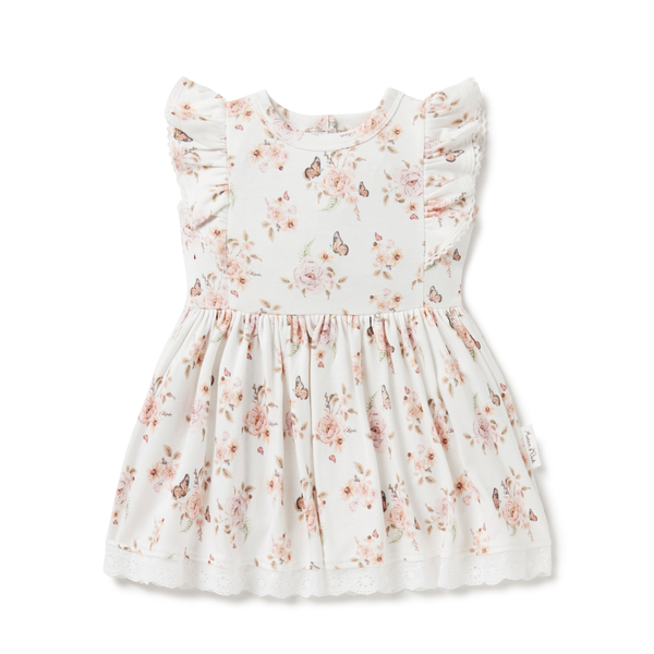 Aster & Oak Butterfly Ruffle Dress