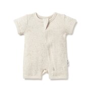 Aster & Oak Cloud Rib Zip Romper-bodysuits-and-rompers-Bambini