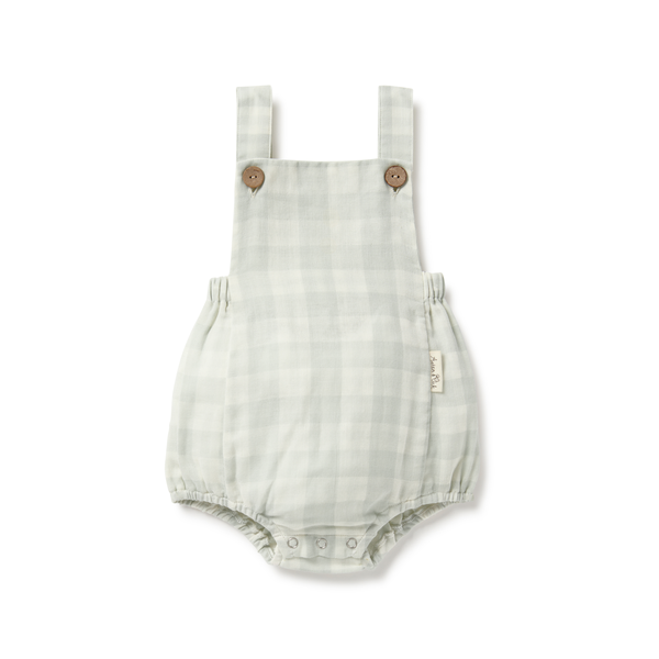 Aster & Oak Sage Gingham Playsuit