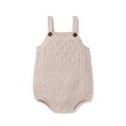 Aster & Oak Cable Knit Romper-bodysuits-and-rompers-Bambini