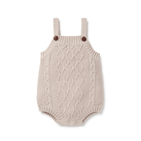 Aster & Oak Cable Knit Romper