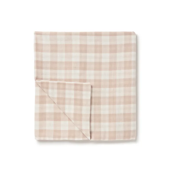 Aster & Oak Gingham Muslin Wrap