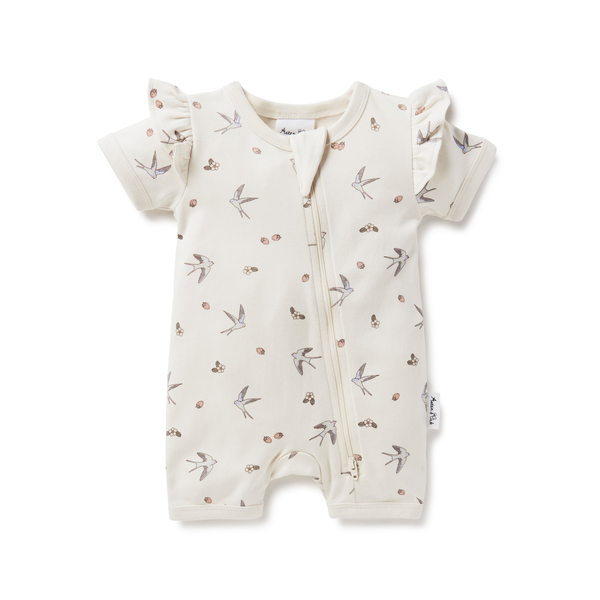 Aster & Oak Swallow Zip Romper