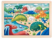 Hape Double Sided Dinosaur Colour Puzzle-toys-Bambini