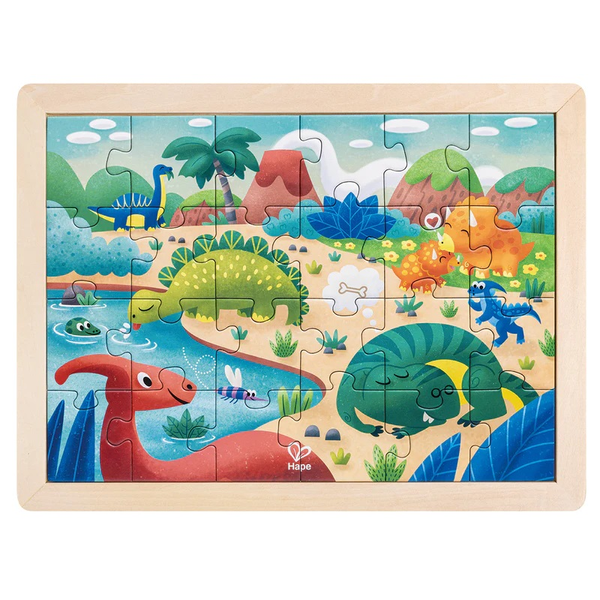 Hape Double Sided Dinosaur Colour Puzzle