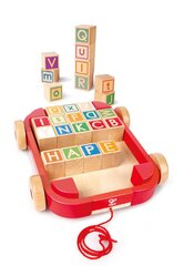Hape Pull-Along Cart With Stacking Blocks-toys-Bambini