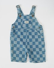 Goldie + Ace Burton Check Denim Overalls-jumpsuits-and-overalls-Bambini