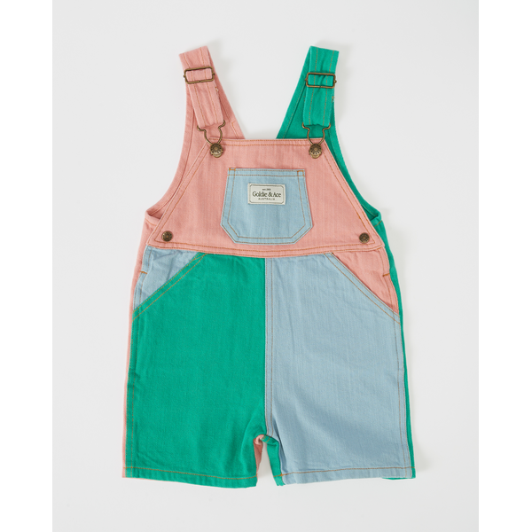 Goldie + Ace Burton Colour Block Denim Overalls